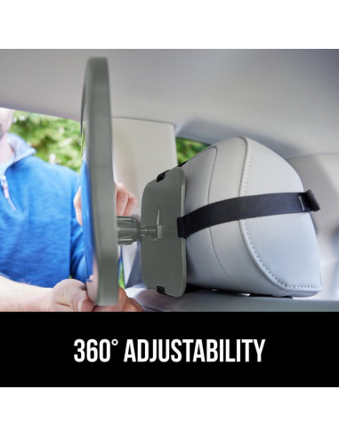 Espejo para Bebés Gorilla Grip 360 Ajustable Gris