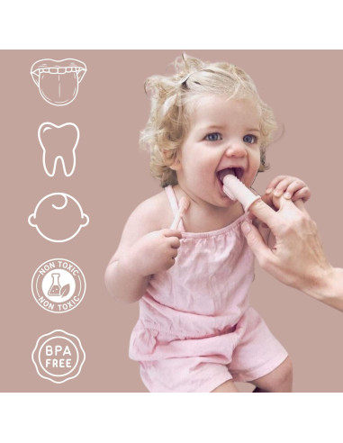 Conjunto de Cuidado Oral Ali+Oli para Bebé Marfil - 2 Cepillos y Limpiador