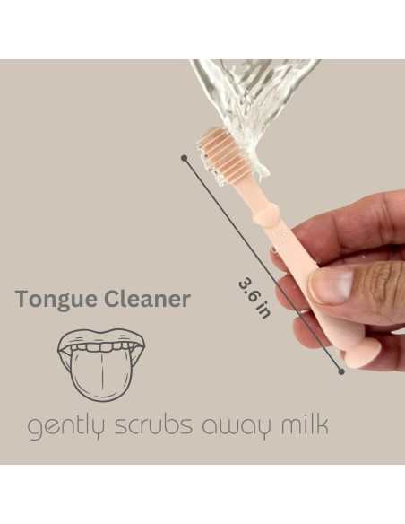 Conjunto de Cuidado Oral Ali+Oli para Bebé Marfil - 2 Cepillos y Limpiador