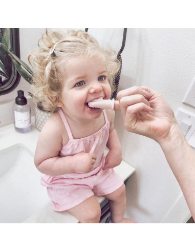 Conjunto de Cuidado Oral Ali+Oli para Bebé Marfil - 2 Cepillos y Limpiador