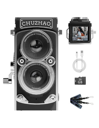 Cámara Digital Mini Vintage CHUZHAO 12MP 1080P Portátil