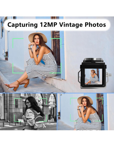 Cámara Digital Mini Vintage CHUZHAO 12MP 1080P Portátil