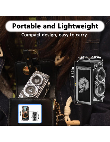 Cámara Digital Mini Vintage CHUZHAO 12MP 1080P Portátil