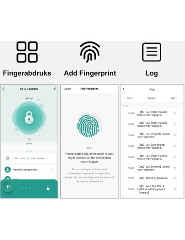 Candado Inteligente NexusLab LOCK-P80 Huella Dactilar IP67