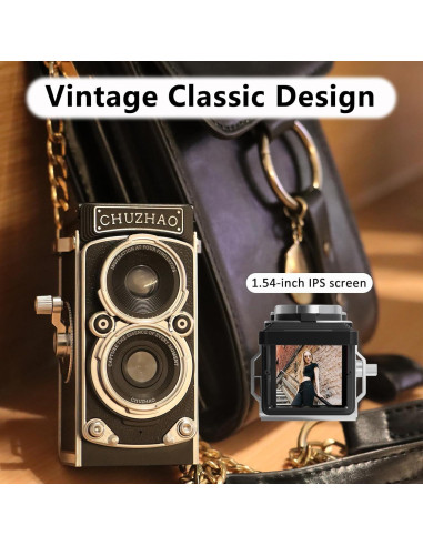 Cámara Digital Mini Vintage CHUZHAO 12MP 1080P Portátil