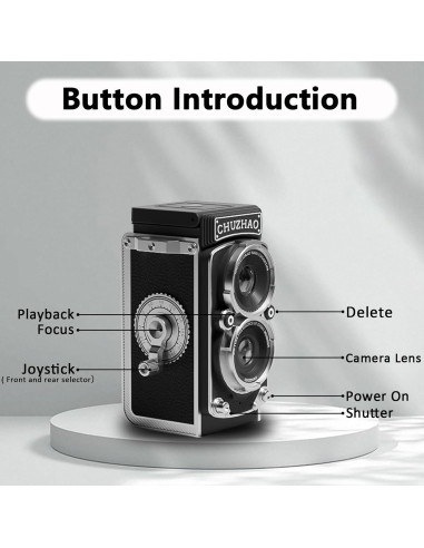 Cámara Digital Mini Vintage CHUZHAO 12MP 1080P Portátil