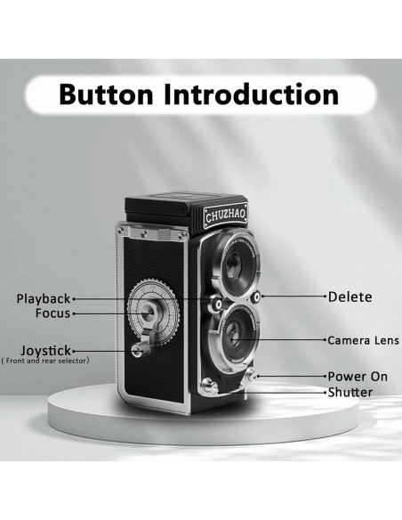 Cámara Digital Mini Vintage CHUZHAO 12MP 1080P Portátil