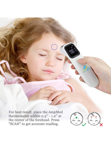 Termómetro Digital Infrarrojo Amplim AmpMed Sin Contacto