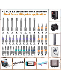 THINKWORK Juego de Destornilladores 42 en 1 Magnético 2