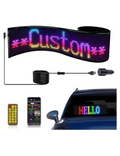Cartel LED Personalizable para Coche Welinly 7x3 Pulgadas
