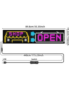 Cartel LED Programable Gelrova 88,9 cm Personalizable 2