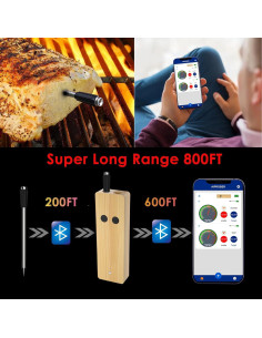 Termómetro de carne FodoTherm Bluetooth 800FT con sonda doble 2