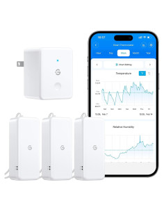 GoveeLife Termómetro e Higrómetro WiFi 3 Sensores Precisión
