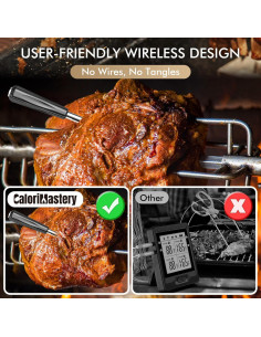 Termómetro Digital Inalámbrico CaloriMastery para Carne 2