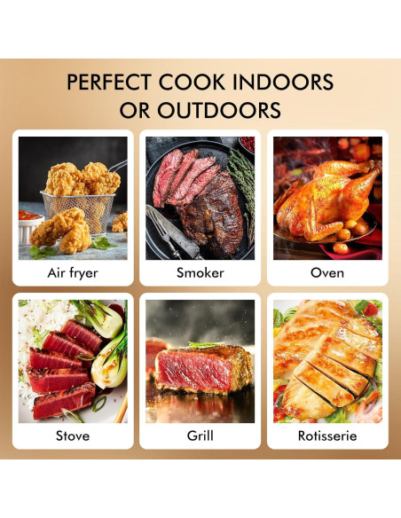 Termómetro Digital Inalámbrico CaloriMastery para Carne