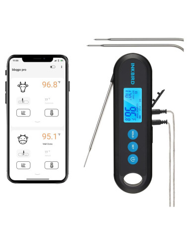 Termómetro Digital Inkbird IHT-2PB Bluetooth 2 Probetas