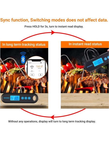 Termómetro Digital Inkbird IHT-2PB Bluetooth 2 Probetas