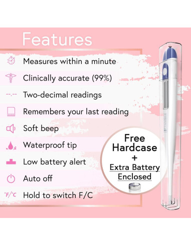 Termómetro Basal Digital iProven BBT-113Ai Precisión 1/100