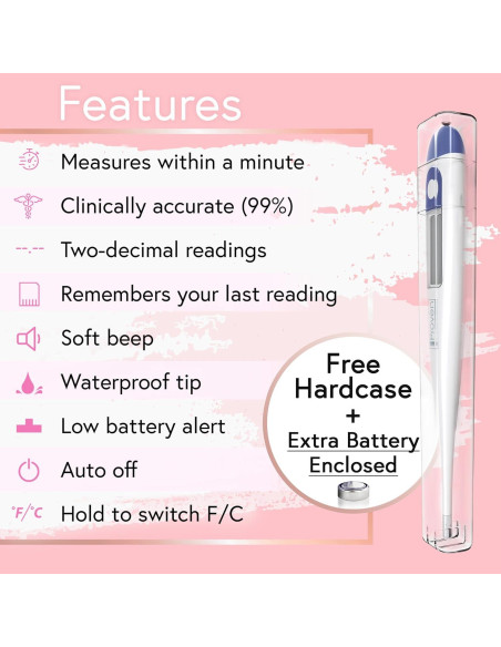 Termómetro Basal Digital iProven BBT-113Ai Precisión 1/100