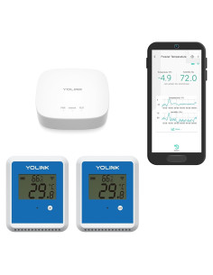 YoLink Paquete de 2 Registradores de Temperatura y Humedad