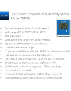 YoLink Paquete de 2 Registradores de Temperatura y Humedad 2