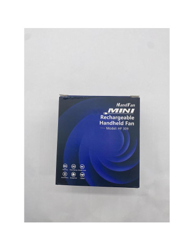 Ventilador de Mano Plegable HandFan 2000mAh USB Negro/Azul