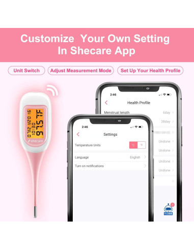 Termómetro Basal Inteligente Shecare para Ovulación
