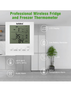 Termómetro Inalámbrico Briidea para Refrigerador y Congelador 2