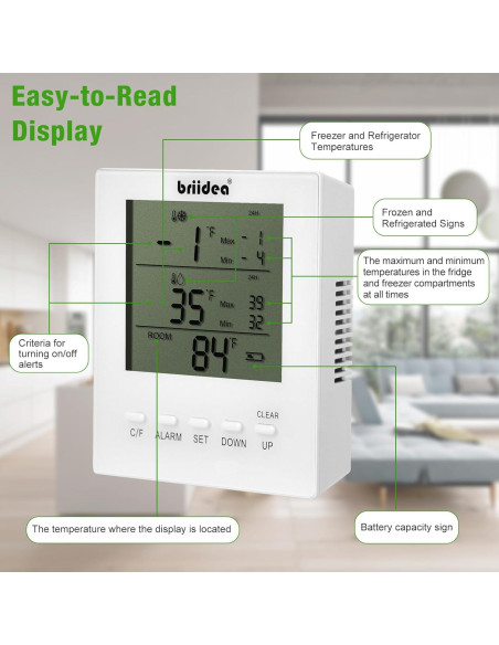 Termómetro Inalámbrico Briidea para Refrigerador y Congelador