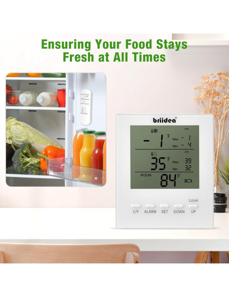 Termómetro Inalámbrico Briidea para Refrigerador y Congelador