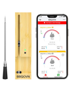 Termómetro de Carne Inalámbrico BBQOVN Bluetooth 777FT
