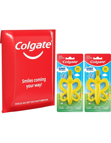 Cepillo de Dientes y Mordedor Colgate para Bebés - 2 Unidades