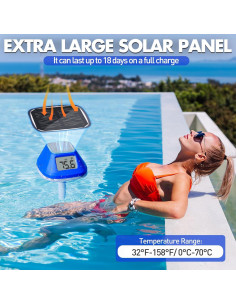 Termómetro Solar Flotante Pircaath para Piscina LCD 2025 2