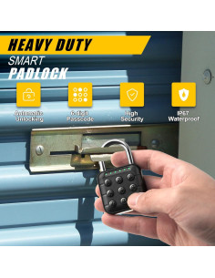 Candado de Combinación DELSWIN 6 Dígitos Impermeable Negro 2