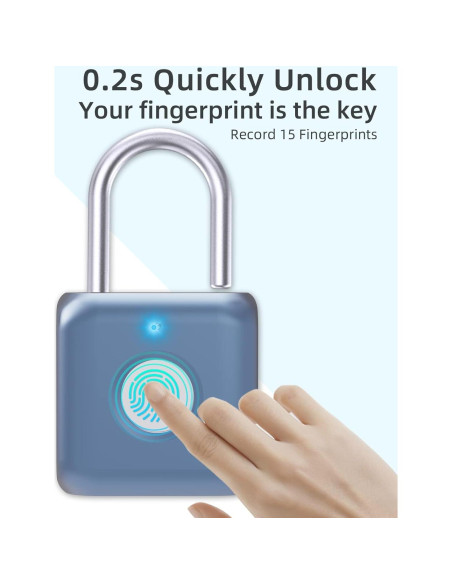 Candado Biométrico Dhiedas YL-P8 Huella Dactilar Azul