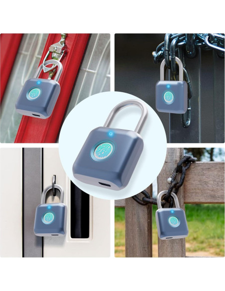 Candado Biométrico Dhiedas YL-P8 Huella Dactilar Azul