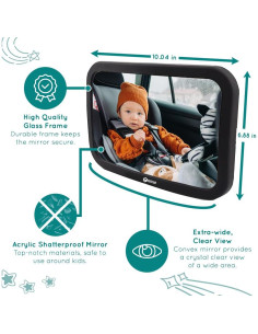 Espejo de Coche para Bebé Rightcar Solutions Ajustable 360 2