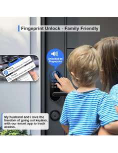 Cerradura Digital Biométrica SamtechT-200 Negra 2