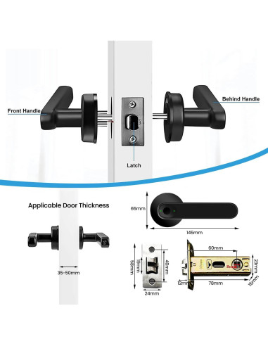 Cerradura Inteligente Kadonio 408 con Huella Dactilar y APP