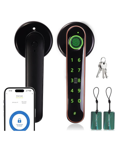 Cerradura Inteligente CLEZIYSNY 5-en-1 Huella Dactilar