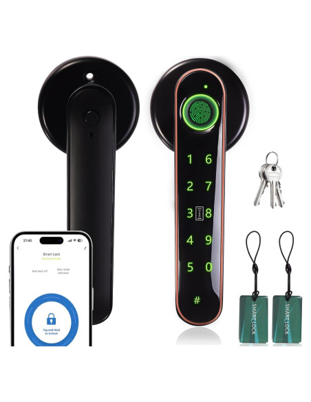 Cerradura Inteligente CLEZIYSNY 5-en-1 Huella Dactilar