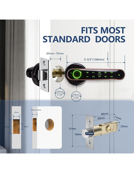 Cerradura Inteligente CLEZIYSNY 5-en-1 Huella Dactilar