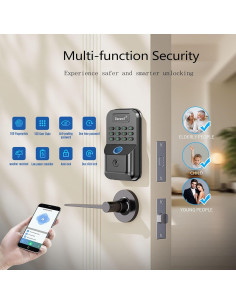 Cerradura Biométrica Darawf K9 con Huella Dactilar y Teclado 2