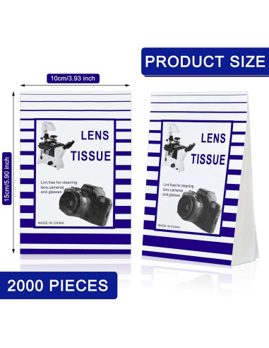 500 Hojas Papel Limpieza Lentes + 2 Paños Microfibra Outus