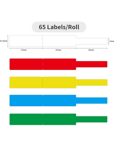 Cinta de Etiquetas NIIMBOT D11 Papel Autoadhesivo Verde 65 Unidades