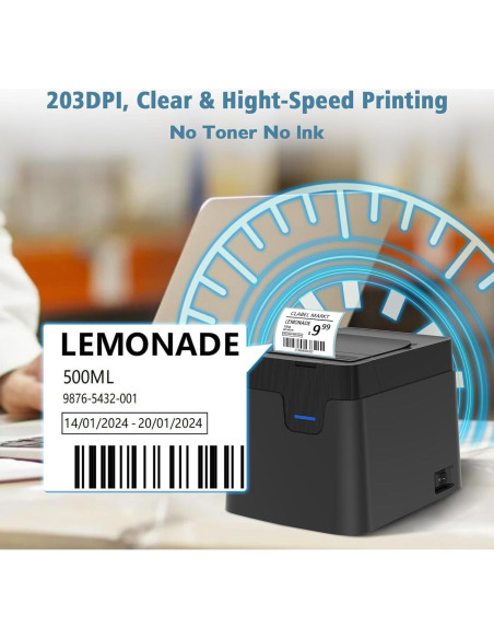 Impresora de Etiquetas CLABEL CT321D Bluetooth 203 DPI