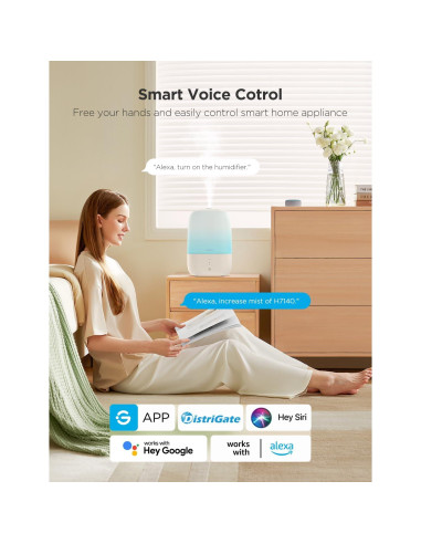 Humidificador Inteligente GoveeLife H7140 3L con Difusor y Luz Nocturna