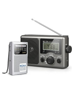 Radio Portátil AM FM Greadio con Pantalla LCD y Baterías