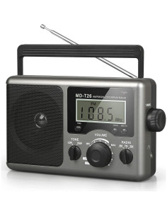 Radio Portátil AM FM Greadio con Pantalla LCD y Baterías 2