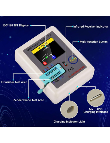 Probador de Transistores FORIOT LCR-TC1 Multifuncional